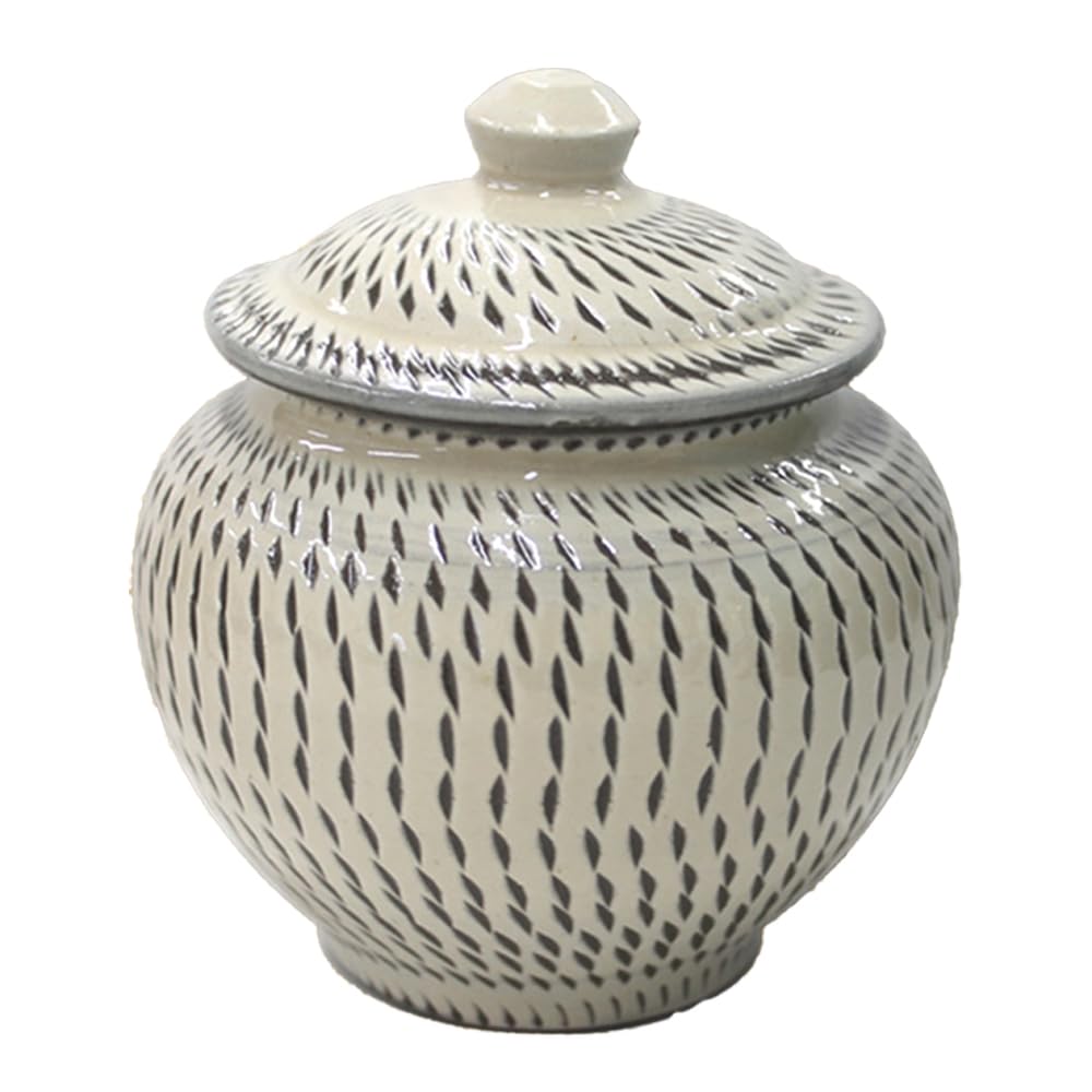 Amazon.co.jp: 小鹿田焼(1.5合壺) おんたやき 小鹿田焼き 飛び鉋 柳瀬