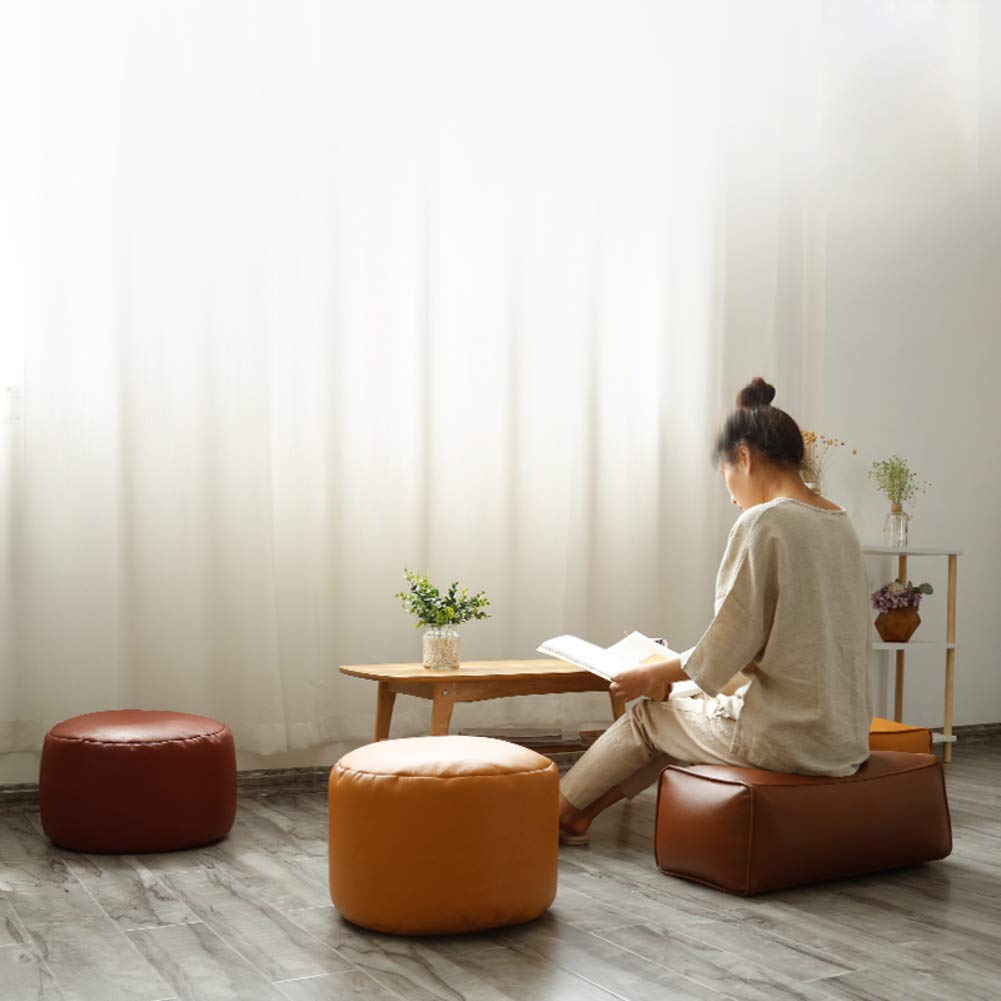 Amazon｜オットマンラウンドオットマン、快適なフットスツールパッド