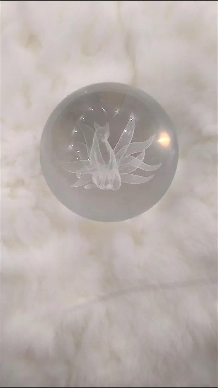 Amazon.co.jp: 風水グッズ 九尾の狐 九尾 九尾狐 人工水晶 玄関 開運