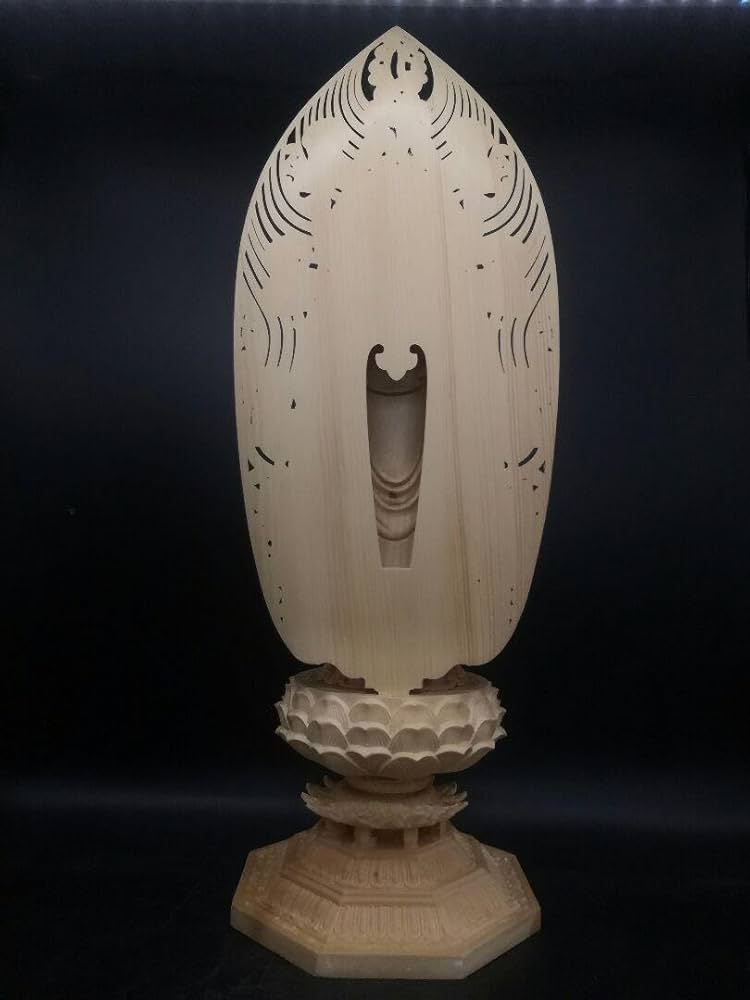 Amazon｜仏像 地蔵菩薩立像 地蔵尊 八角蓮華丸台座 木彫供養仏 仏教