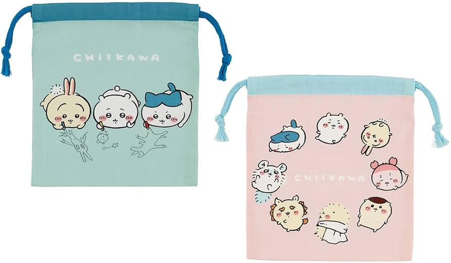 Amazon｜スケーター(Skater) マチ付 お弁当 巾着袋 2枚セット ちいかわ