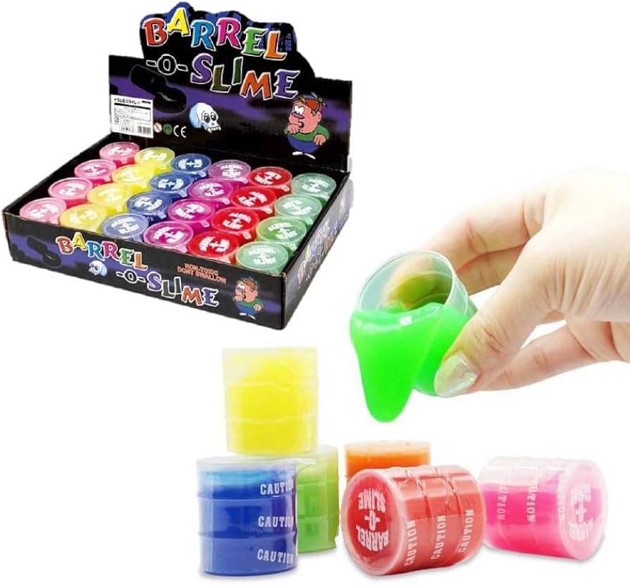Amazon | スライム 6色24個入り アソートセット ドラム缶 カラフル