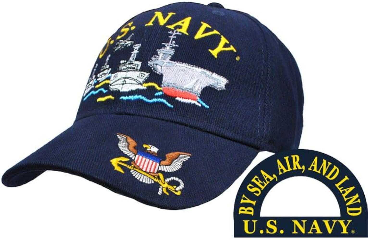 Amazon | EagleEmblems アメリカ海軍艦隊 海 空 陸 帽子 キャップ USN