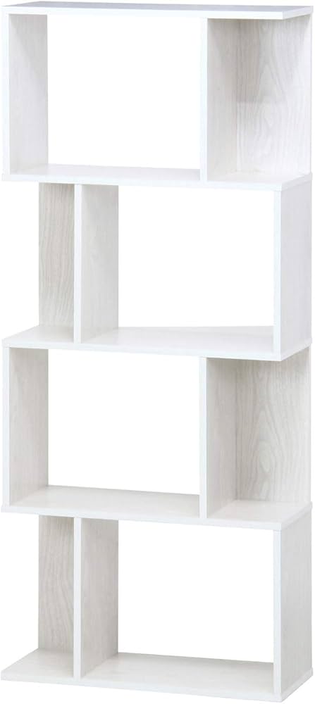 Amazon｜不二貿易 オープンラック シェルフ 4段 幅59×奥行24×高さ141cm