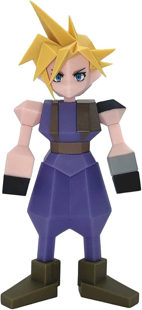 Amazon.com: Final Fantasy VII: Cloud Strife Polygon Soft Vinyl