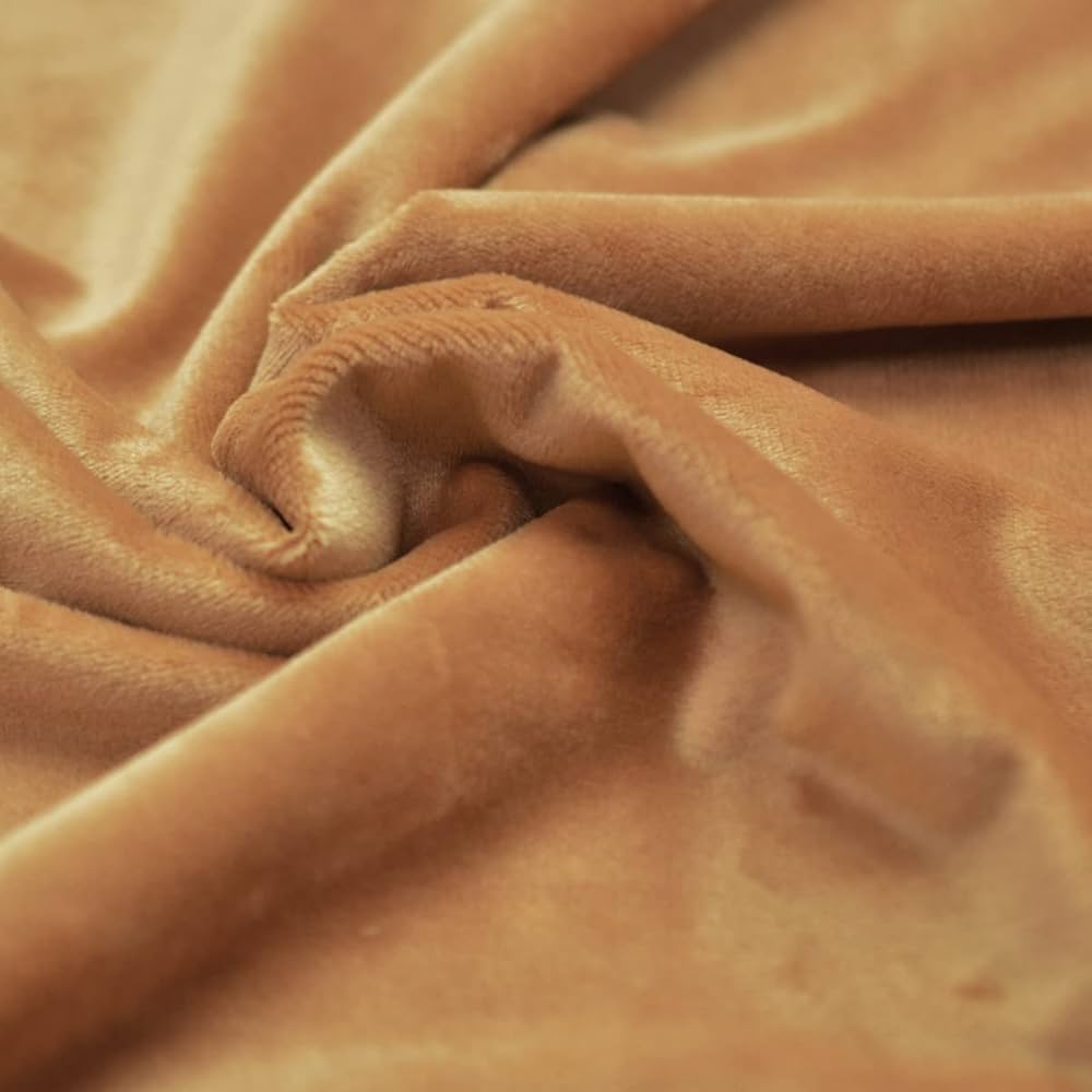 Amazon | 入手困難 ライトブラウン S-0013 ソフトボア生地 クリスタル