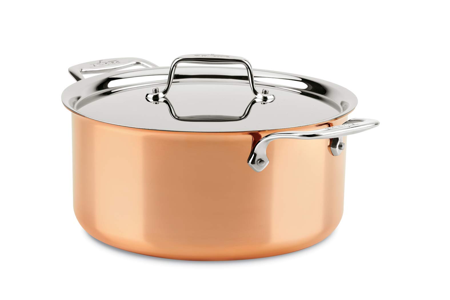 Amazon.com: All-Clad Copper C4 8 Qt. Stockpot with Lid, Cookware