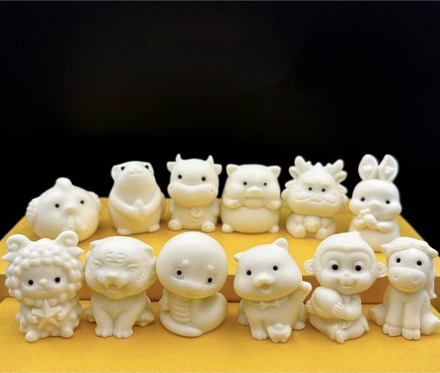 Amazon.co.jp: 十二支セット 干支の置物.子 .牛 .寅 .卯 .辰 .巳 .午