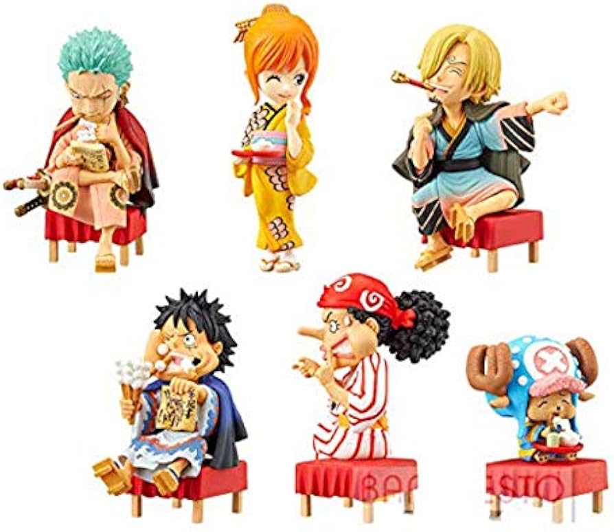 Amazon.co.jp: One Piece World Collectible Figurines, Complete 6