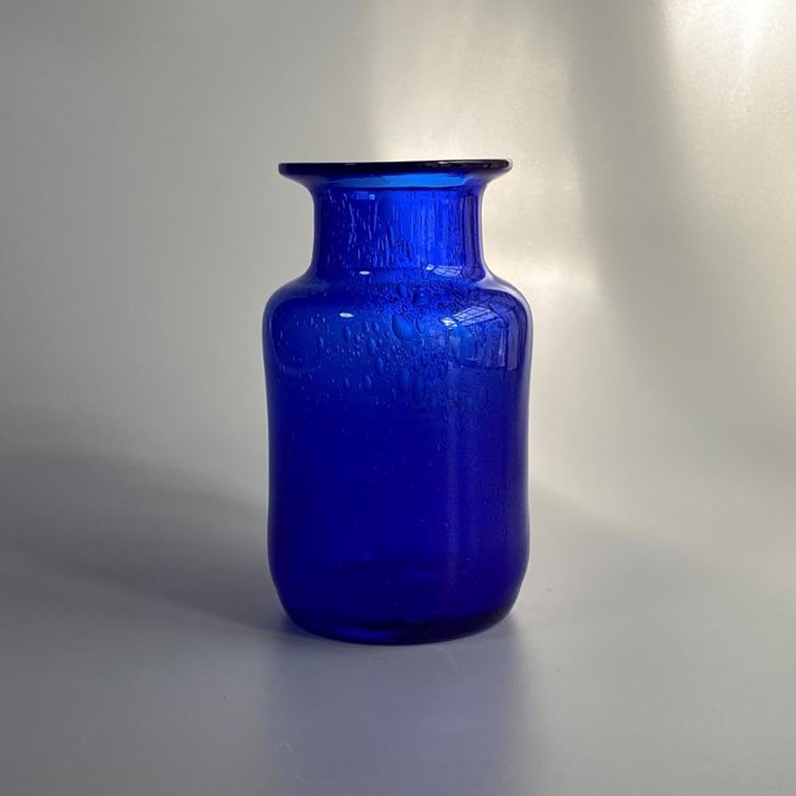 エリックホグラン BODA 花瓶 ガラス ヴィンテージ 高さ15cm 脚付 E