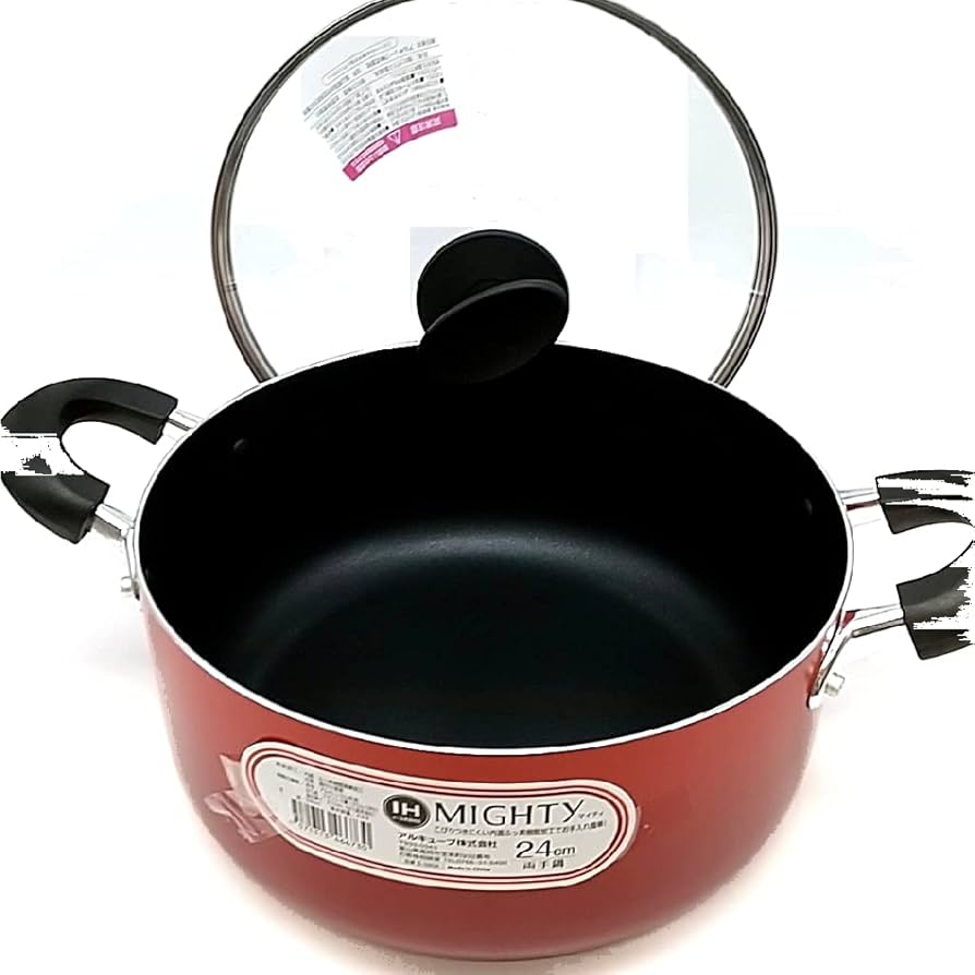 Amazon｜アルキューブ 両手鍋 24cm [IH対応] 軽量 強化ガラス蓋付 IH