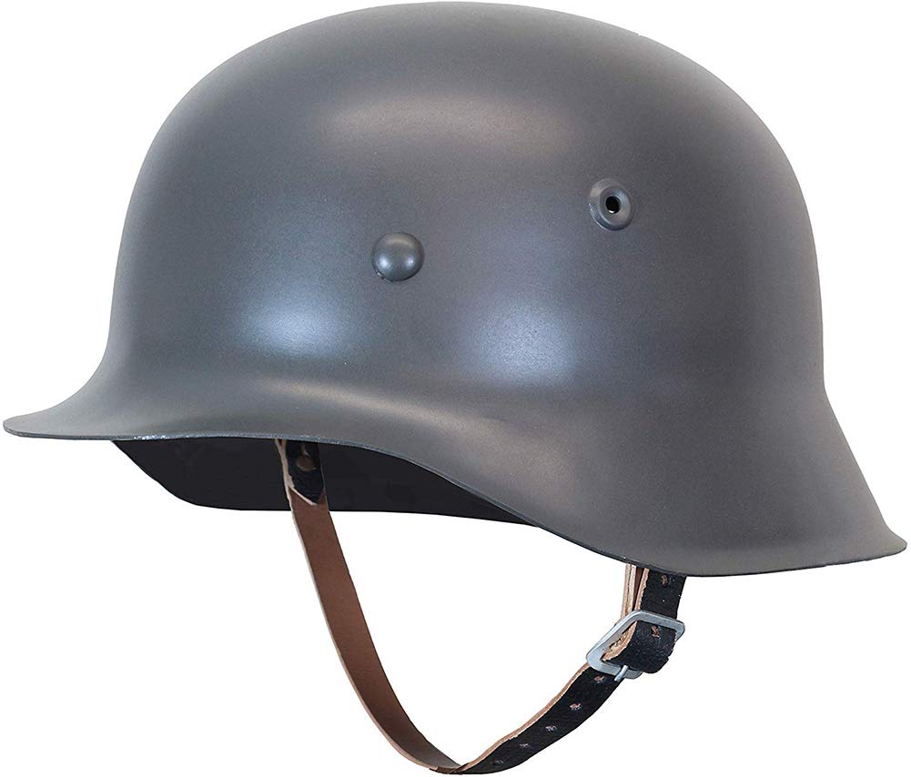 Amazon | WW2ドイツ軍M35ヘルメットレプリカ（レザーライニング、チン