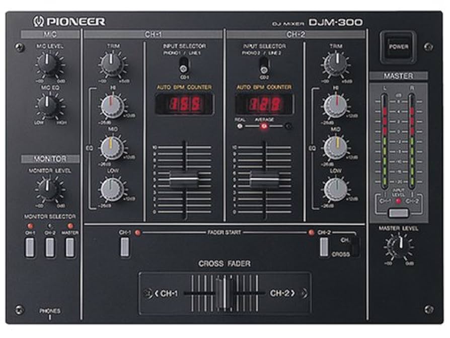 pioneer dj パイオニア DJM-300 ブラック フェーダーメンテナン