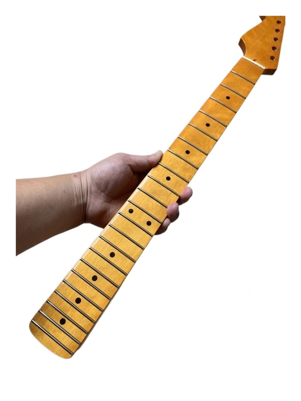 Amazon.co.jp: 左利き用イエローギターネック 22 フレット 25.5 インチ