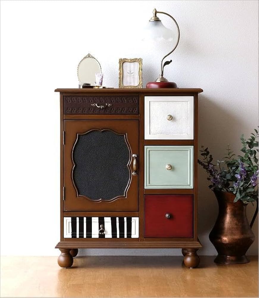 Amazon｜チェスト 木製 おしゃれ アンティーク レトロ 収納家具