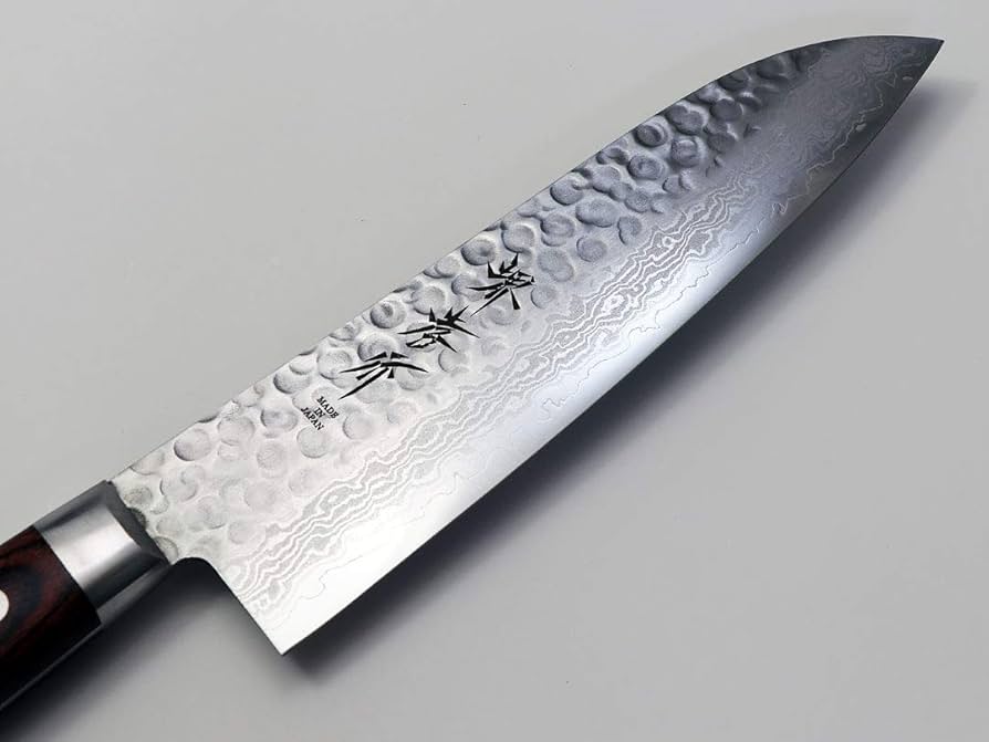 Amazon | 堺孝行 V金10号 ダマスカス17層鎚目 三徳型 | 堺孝行 | 三徳