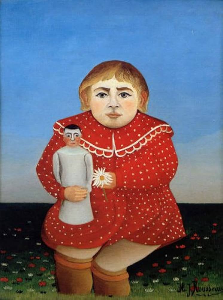 Amazon.co.jp: ルソー・「子供の肖像」 プリキャンバス複製画