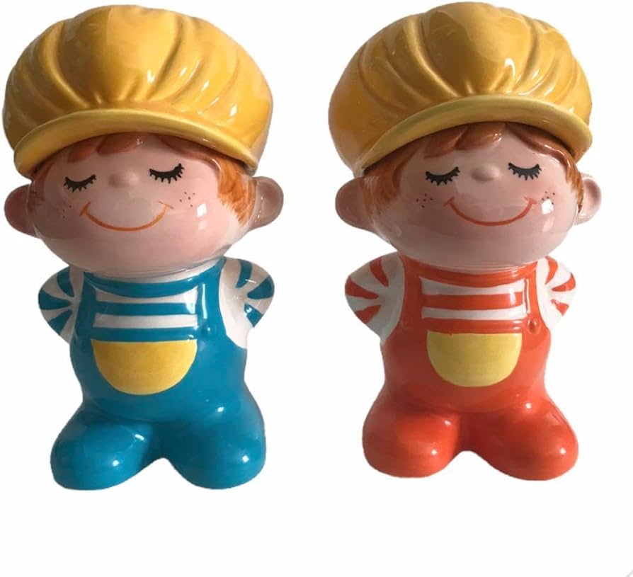 Amazon.co.jp: レトロ 水森亜土 アドちゃん 陶器貯金箱 セット : おもちゃ