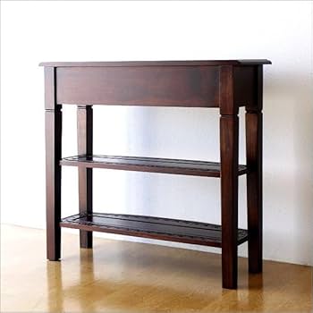 Amazon｜アンティーク 家具 棚 シェルフ コンソールテーブル 電話台