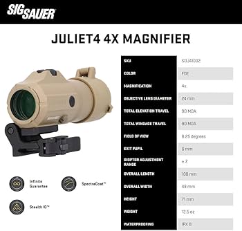 Amazon | [SIG SAUER][国内正規品]JULIET4 MAGNIFIER, 4X24MM