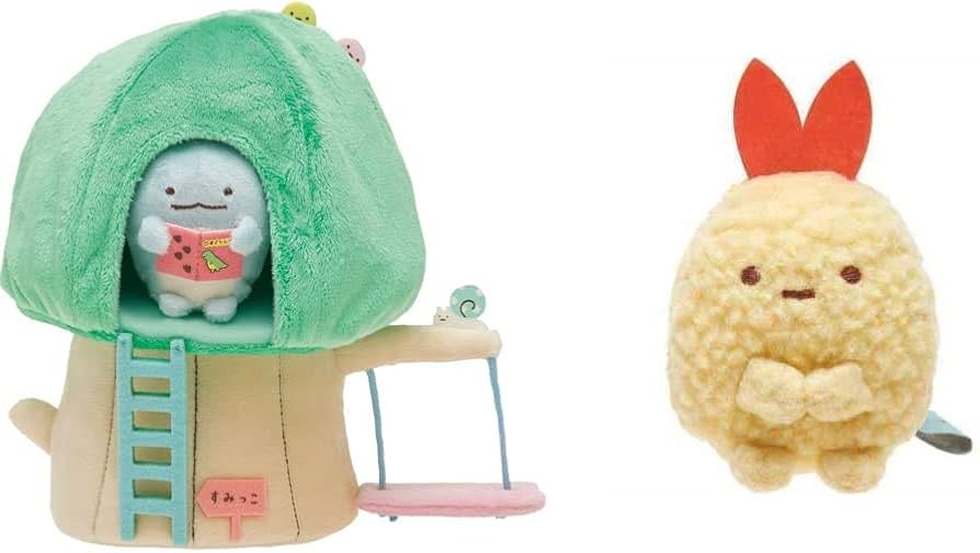 Amazon.co.jp: すみっコぐらし シーンぬいぐるみ 木のおうち & てのり