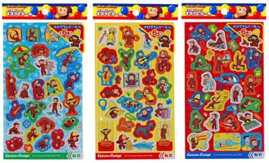 Amazon | 【6種 各1枚セット】かわいい キャラクター シール キラッと