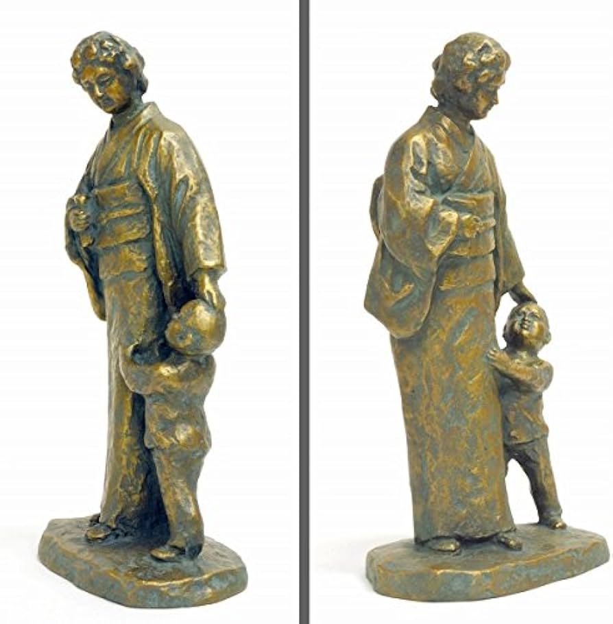 Amazon.co.jp: 北村西望『おかあさん(小)』ブロンズ像 銅像 フィギュア