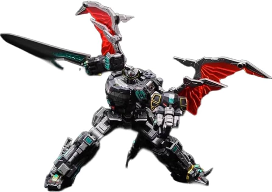 Amazon.co.jp: MICRO 大獣神 可動 変形 合体式 ロボット フィギュア 黒
