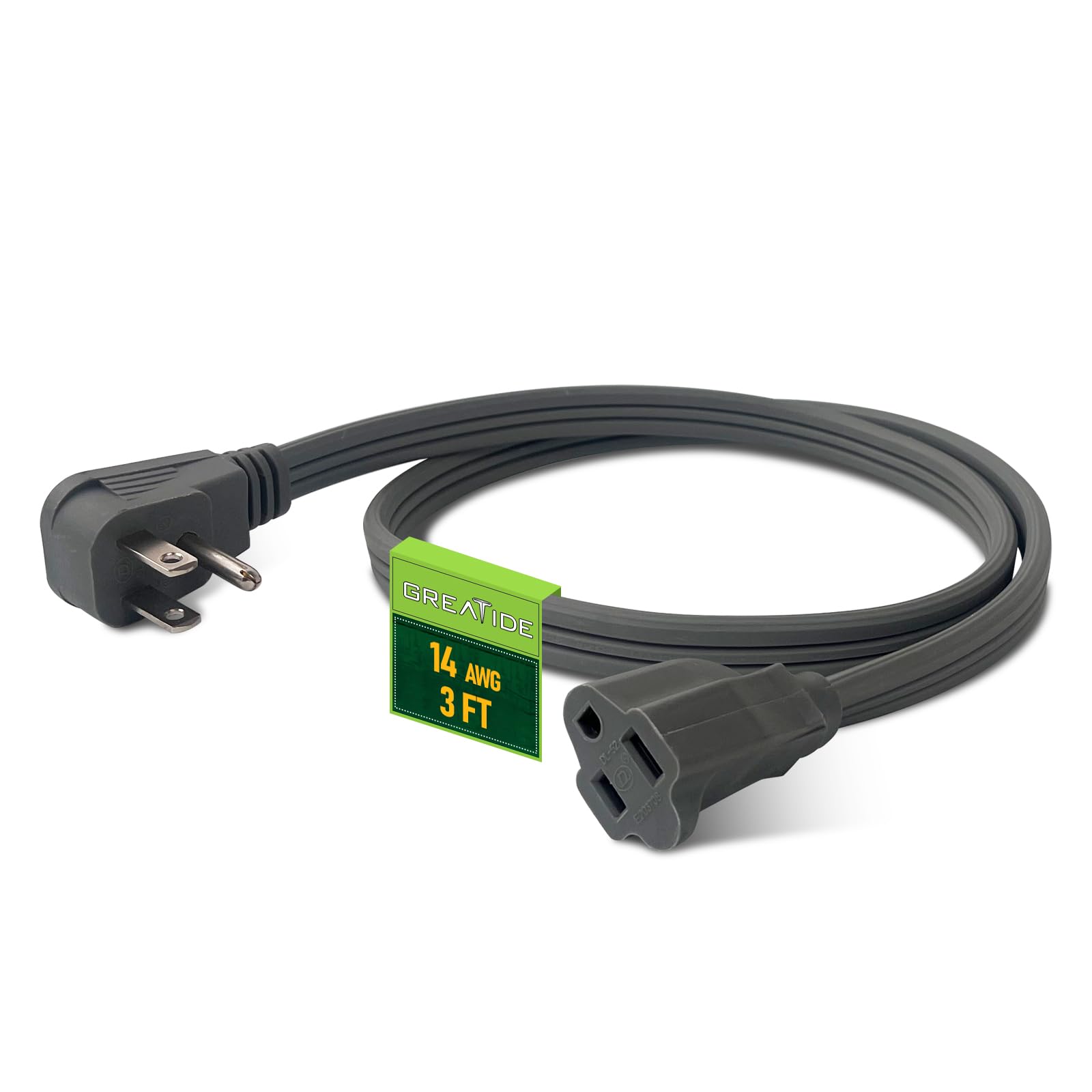 GREATIDE Heavy Duty Appliance Extension Cord 3 ft - 14 Gauge 3