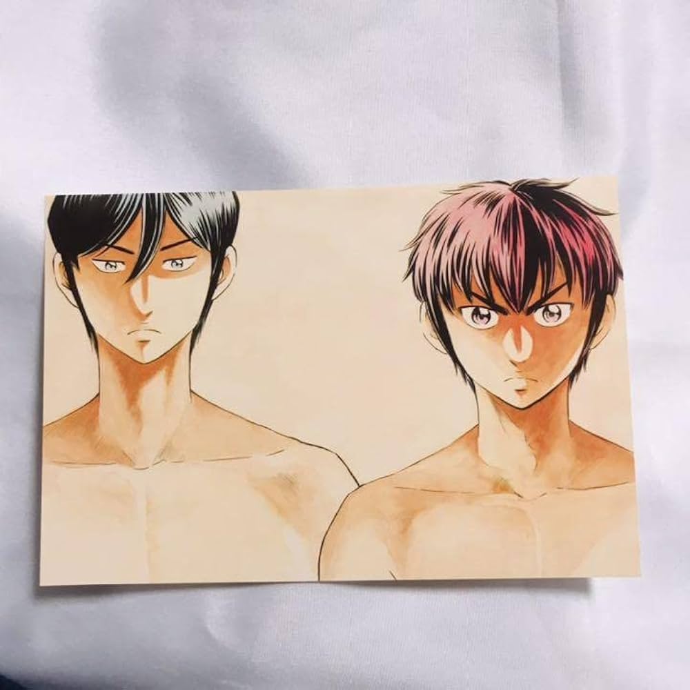 Amazon | レア ダイヤのA ポストカード カード イラスト 原作 沢村栄純