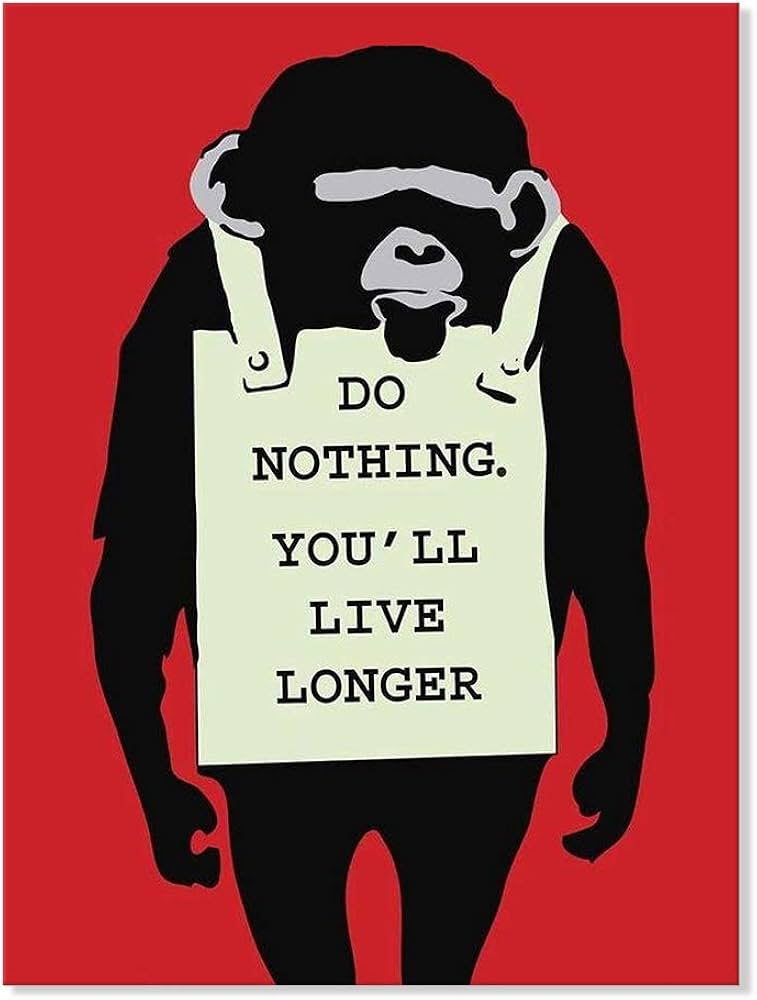 Amazon｜7 CANVAS Banksy バンクシー ゴリラ ポスター アートパネル