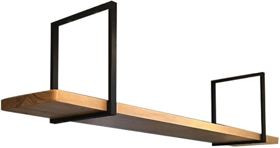 Amazon｜天井棚LOFTレトロソリッドウッドフレームアイアン吊り