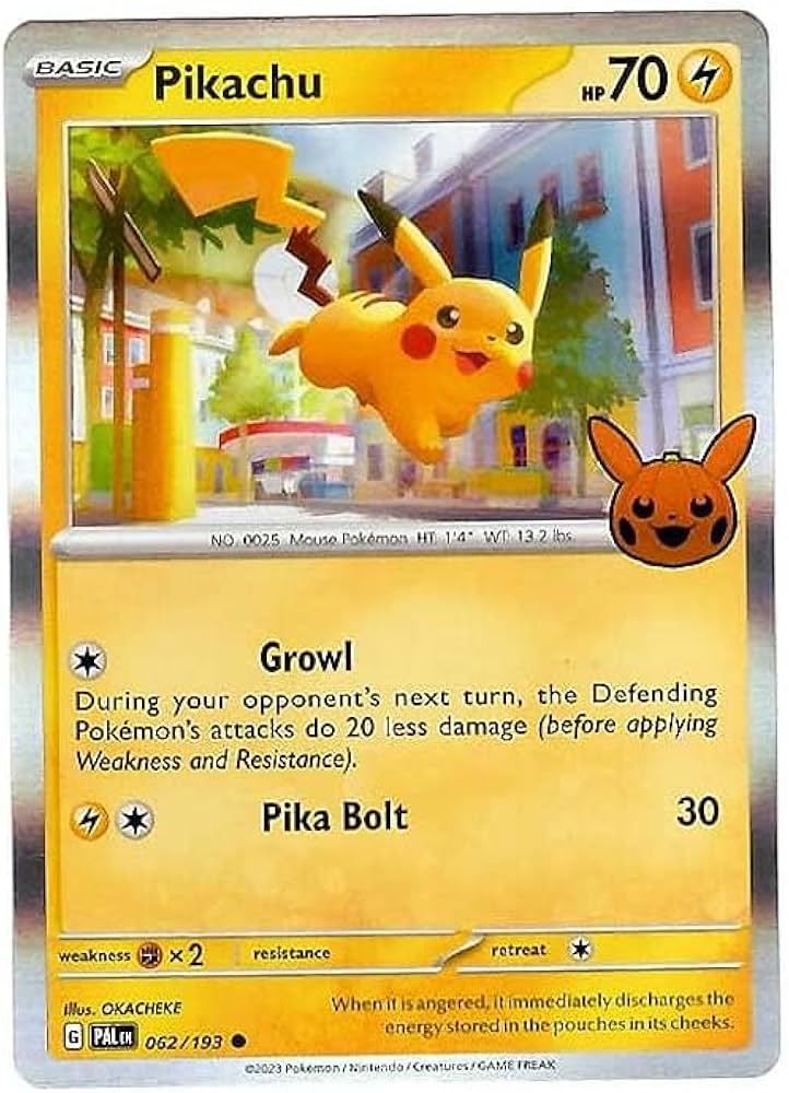 Amazon.com: Pokemon - Pikachu 062/193 - Trick or Trade 2023 - Holo