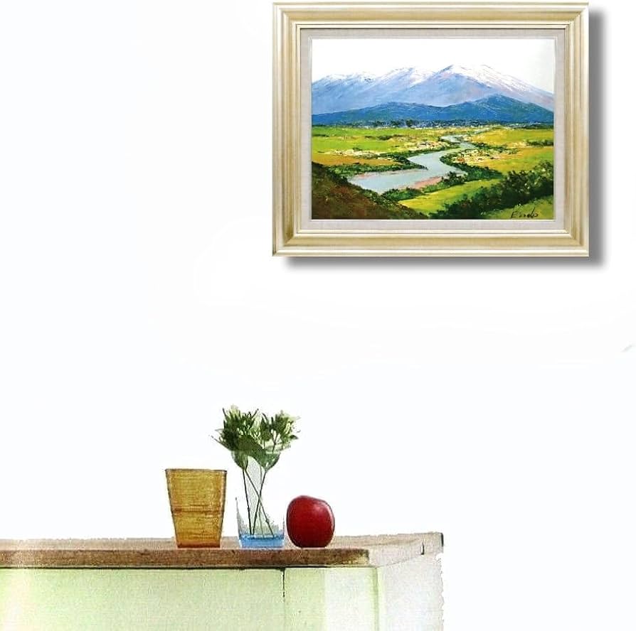 Amazon.co.jp: 遠藤勝 稲荷山より千曲川眺望 F10号 受注制作 油彩画