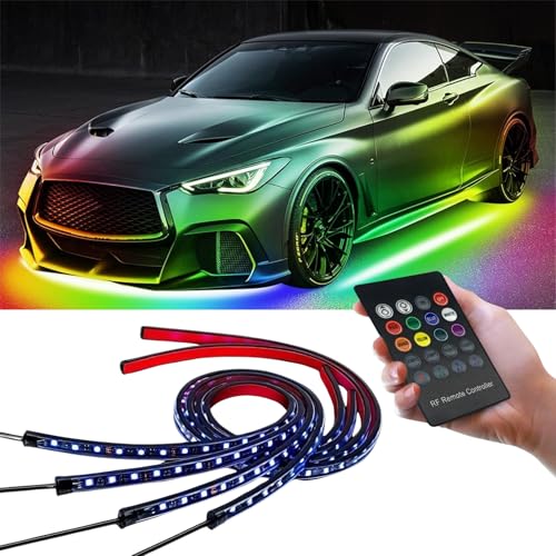 Amazon | RGB LEDテープ 車用 車 テープライト アンダーライト 4本