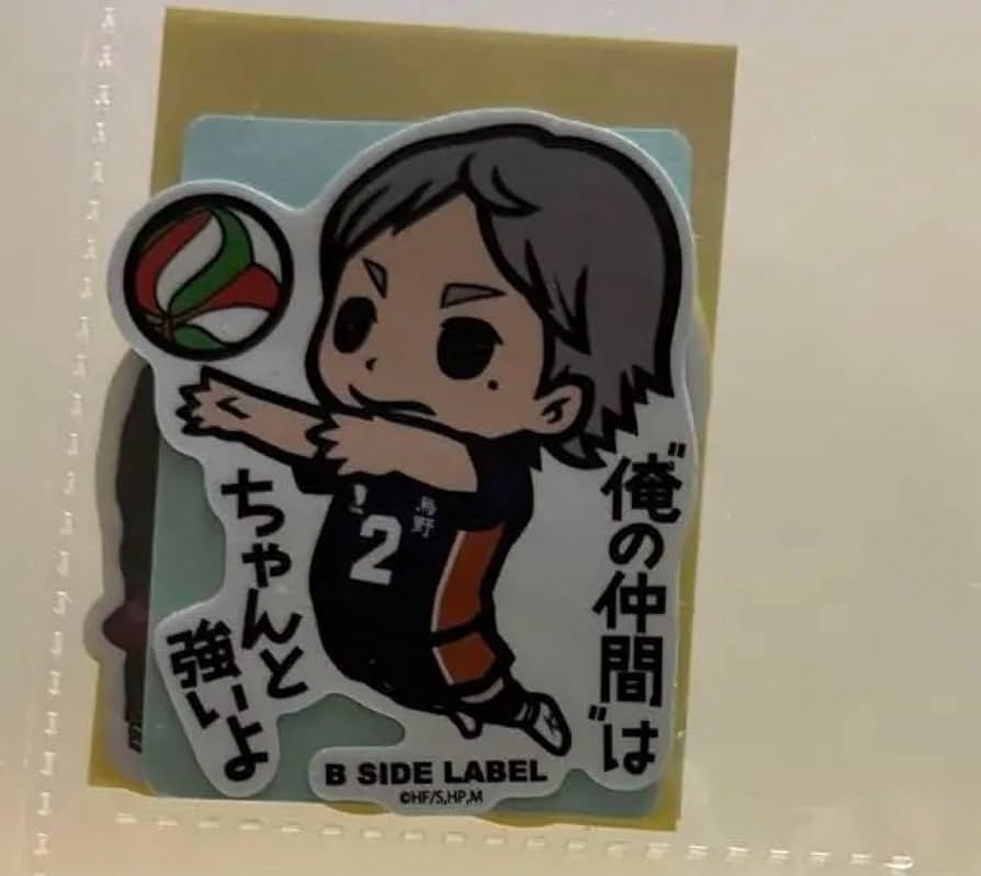 Amazon.co.jp: ハイキュー 菅原孝支 ステッカー ビーサイドレーベル B