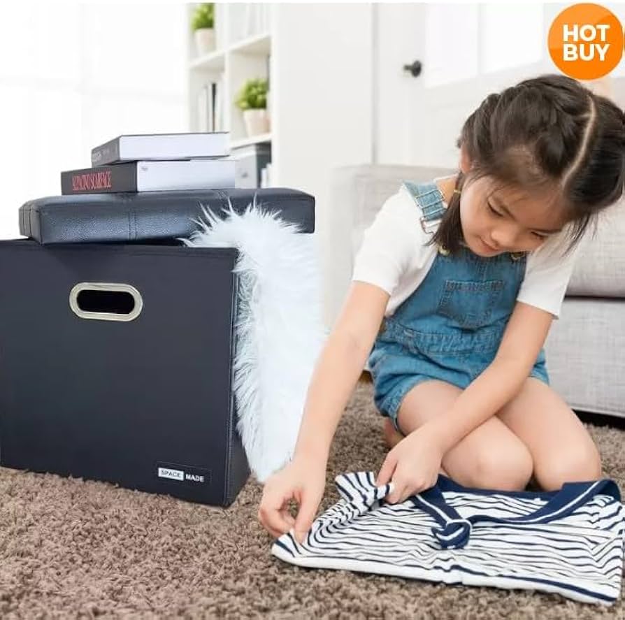 Amazon｜スペースメイドクリエイト フェイクレザーストレージボックス