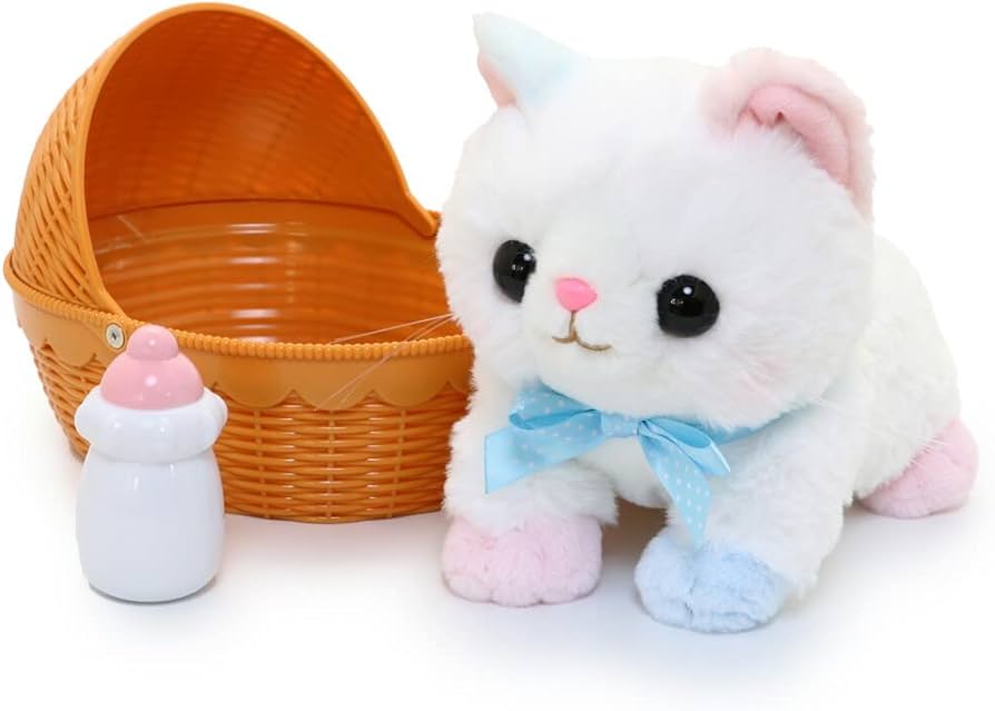 Amazon.co.jp: マザーガーデン さわって猫ちゃん 三毛猫 ＆ バスケット