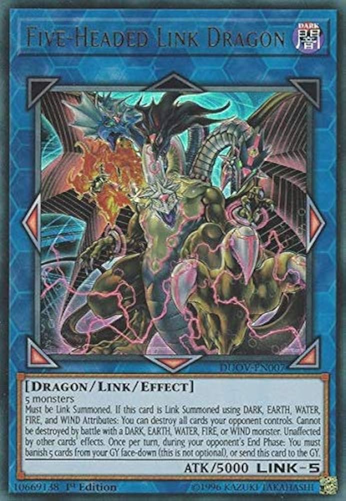 Amazon.com: Five-Headed Link Dragon - DUOV-EN007 - Ultra Rare