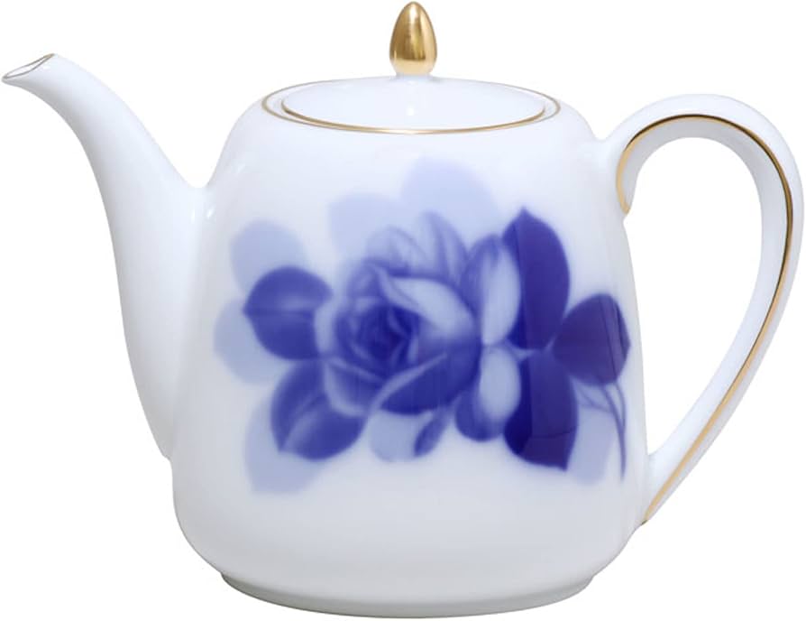 Amazon | 大倉陶園 ブルーローズ ポット 約800cc 日本製 36B/8211