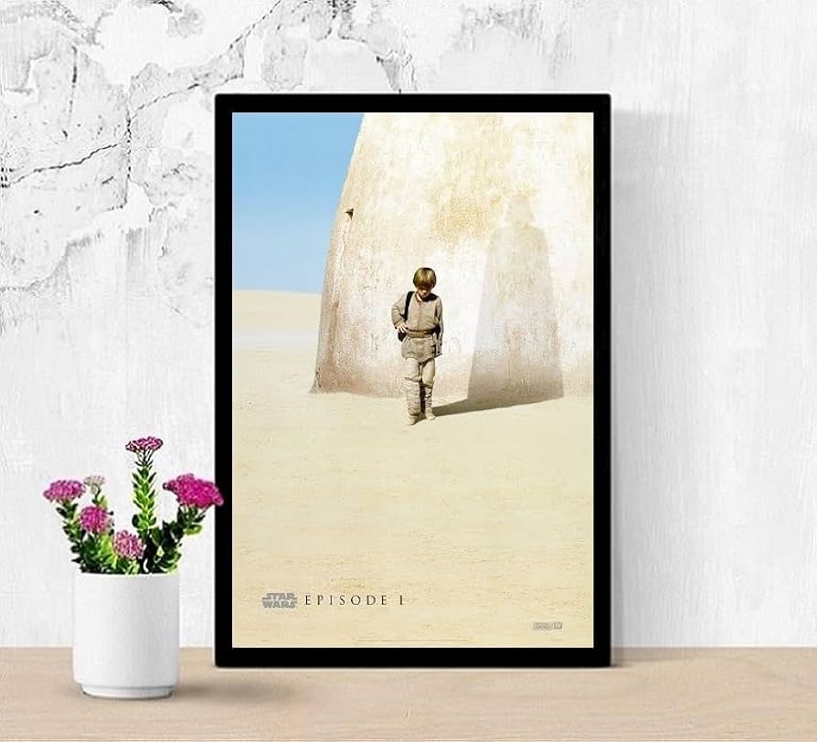 Amazon.co.jp: 【フレーム付-黒-】 映画ポスター スターウォーズ