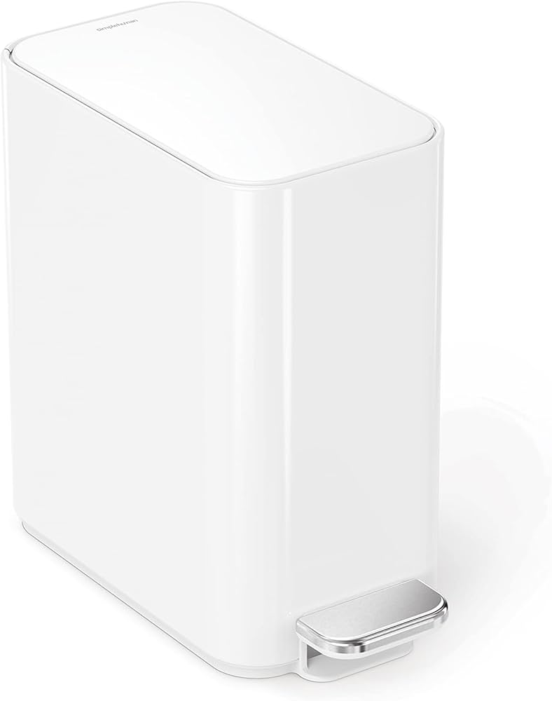 Amazon.com: simplehuman Small Bathroom Trash Can with Lid