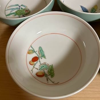 Amazon.co.jp: 深川製磁 みのり 小鉢揃 5個セット 宮内庁御用達