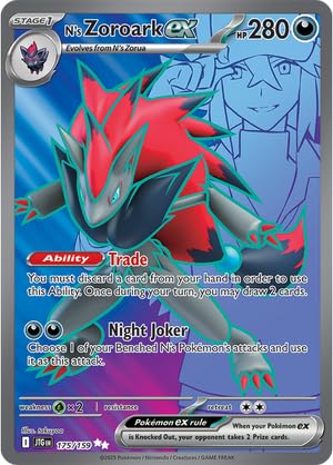 Amazon.com: Pokemon - N's Zoroark ex 175/159 – Journey Together