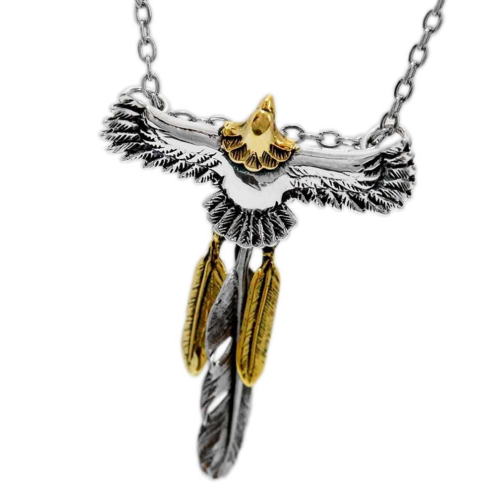 Amazon | イーグル 鷲 インディアンジュエリー フェザー 羽 シルバー