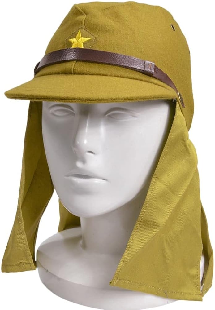 Amazon.co.jp: 帽垂付き略帽 復刻品 大日本帝国陸軍 WW2 WWII 戦闘帽