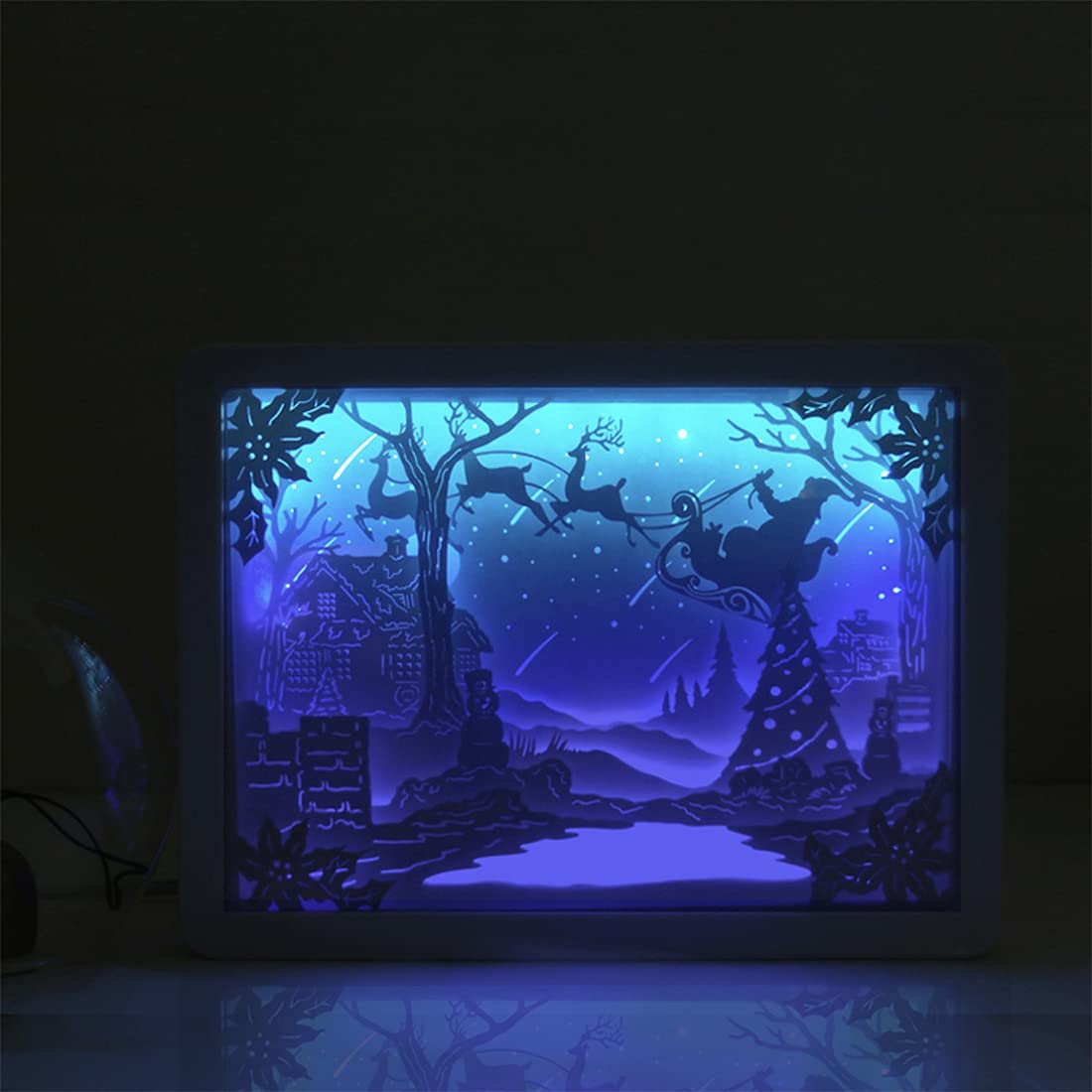 Amazon.co.jp: SIWEME シャドーボックスアート、ナイトライト、メリー