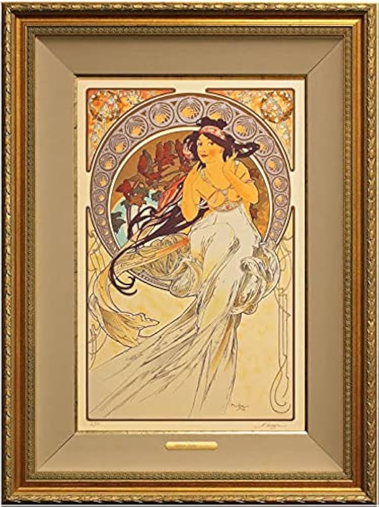 Amazon.co.jp: アルフォンス・ミュシャ『音楽』(連作《四芸術》より