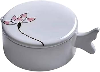 Amazon | GriMei 墨池 筆置き 硯 レトロ 硯石 青磁 円硯 書道用 筆架