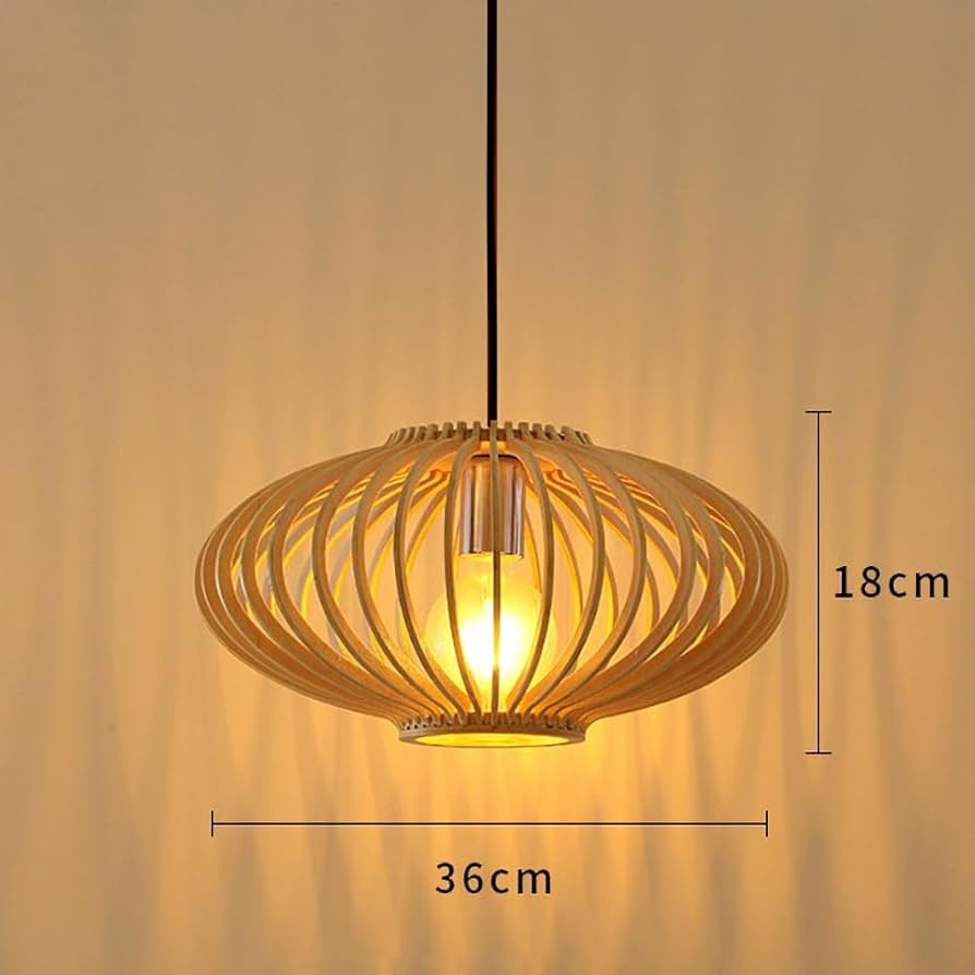 Amazon.co.jp : KY LEE 照明 ペンダントライト 1灯 北欧 ナチュラル 木